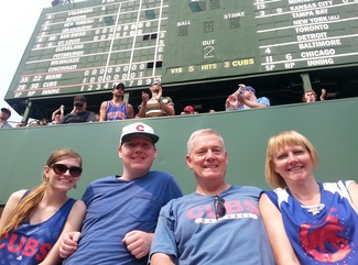 Photo of Tumino family at Cubs game